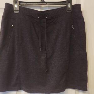 Tangerine Purple And Black Skort with Elastic Waist